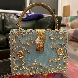 Blue and Gold Acrylic Bag